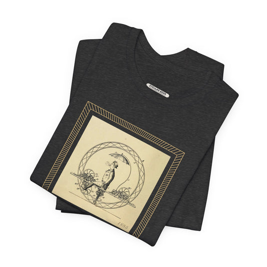 Velocipede Cycle with Shade Prototype Illustration 1885 Vintage Graphic T-Shirt