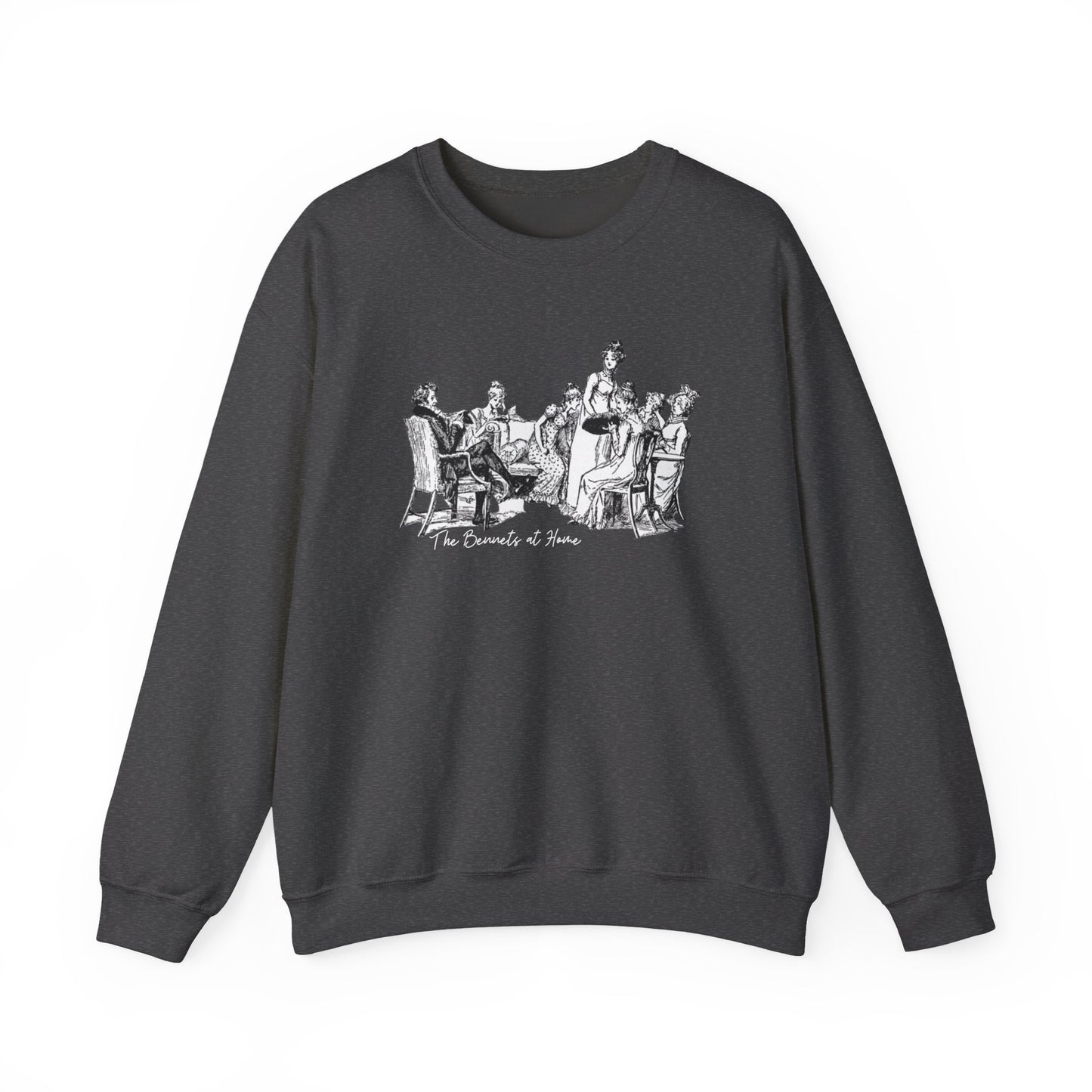 The Bennets at Home, Illustration 1894 Vintage Graphic Sweatshirt (Jane Austen)