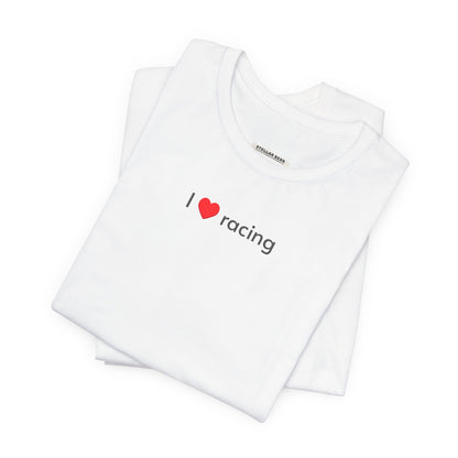 I Love Racing Minimalist Style T-Shirt