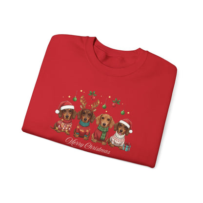 Dachshund Merry Christmas Graphic Sweatshirt