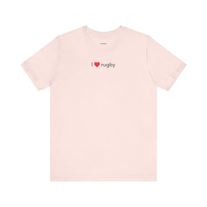 I Love Rugby Minimalist Style T-Shirt