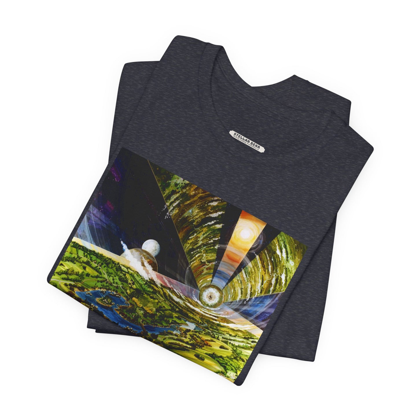 Space Colony's Windows, NASA 1970 Illustration Vintage Graphic T-Shirt