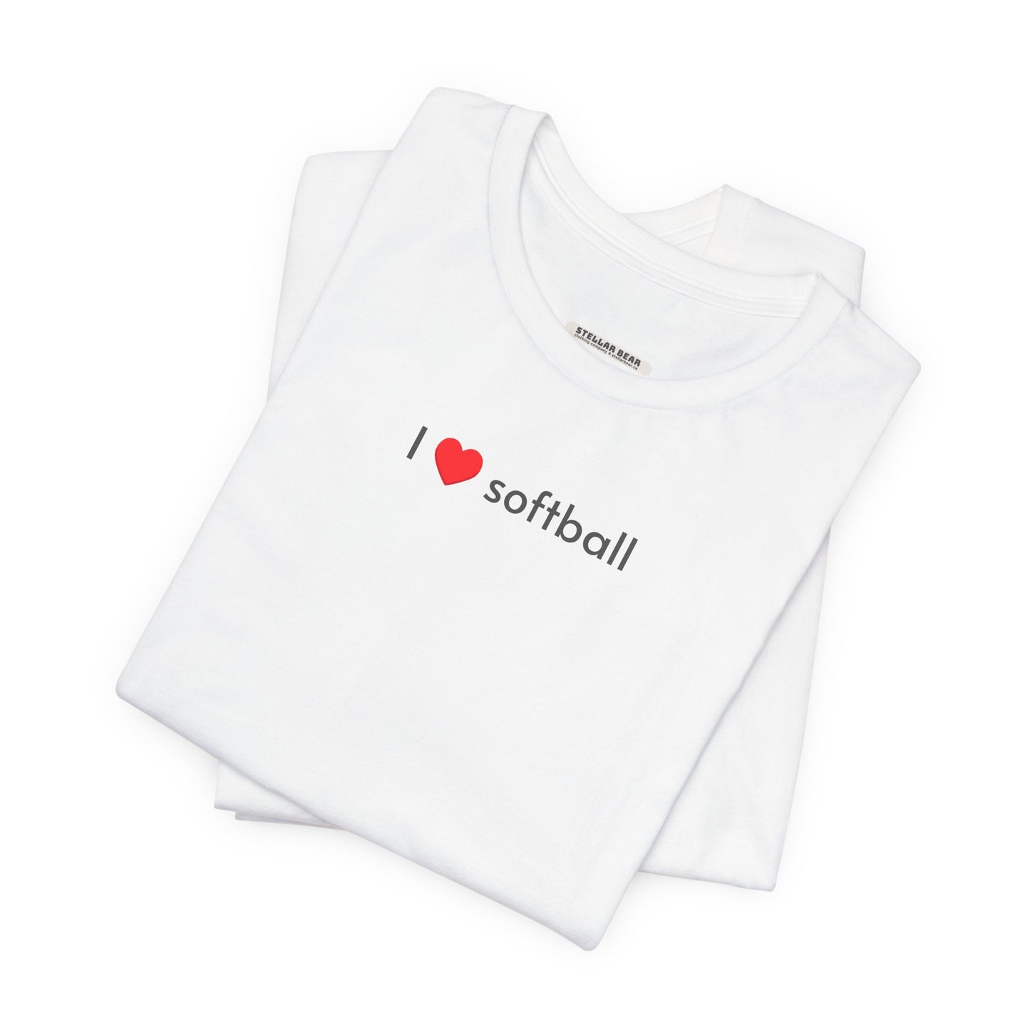 I Love Softball Minimalist Style T-Shirt