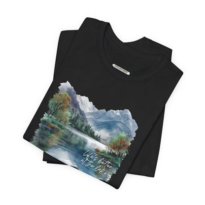 Life's Better at the Lake, Fall Trees Graphic T-Shirt