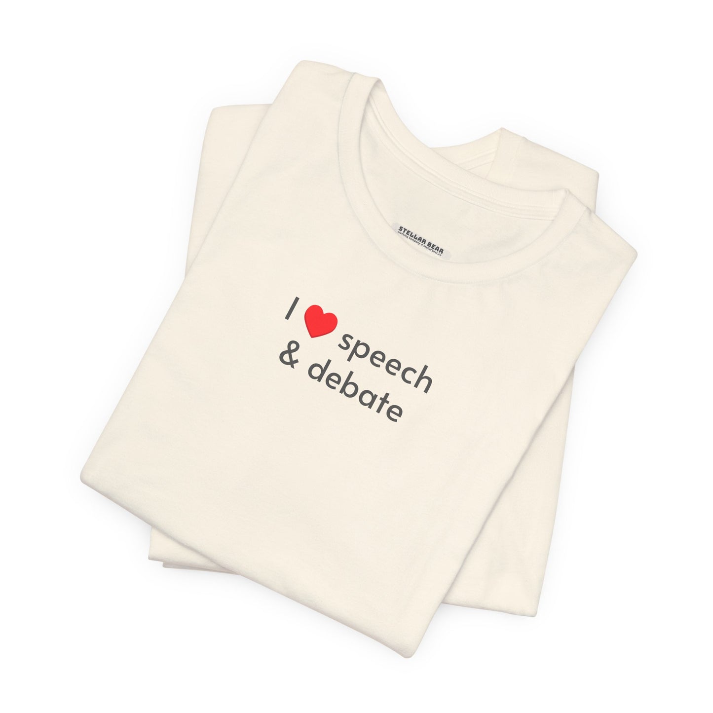 I Love Speech & Debate Minimalist Style T-Shirt