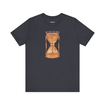 Time is  Gift, Use It Wisely Hourglass Vintage Objects Graphic T-Shirt