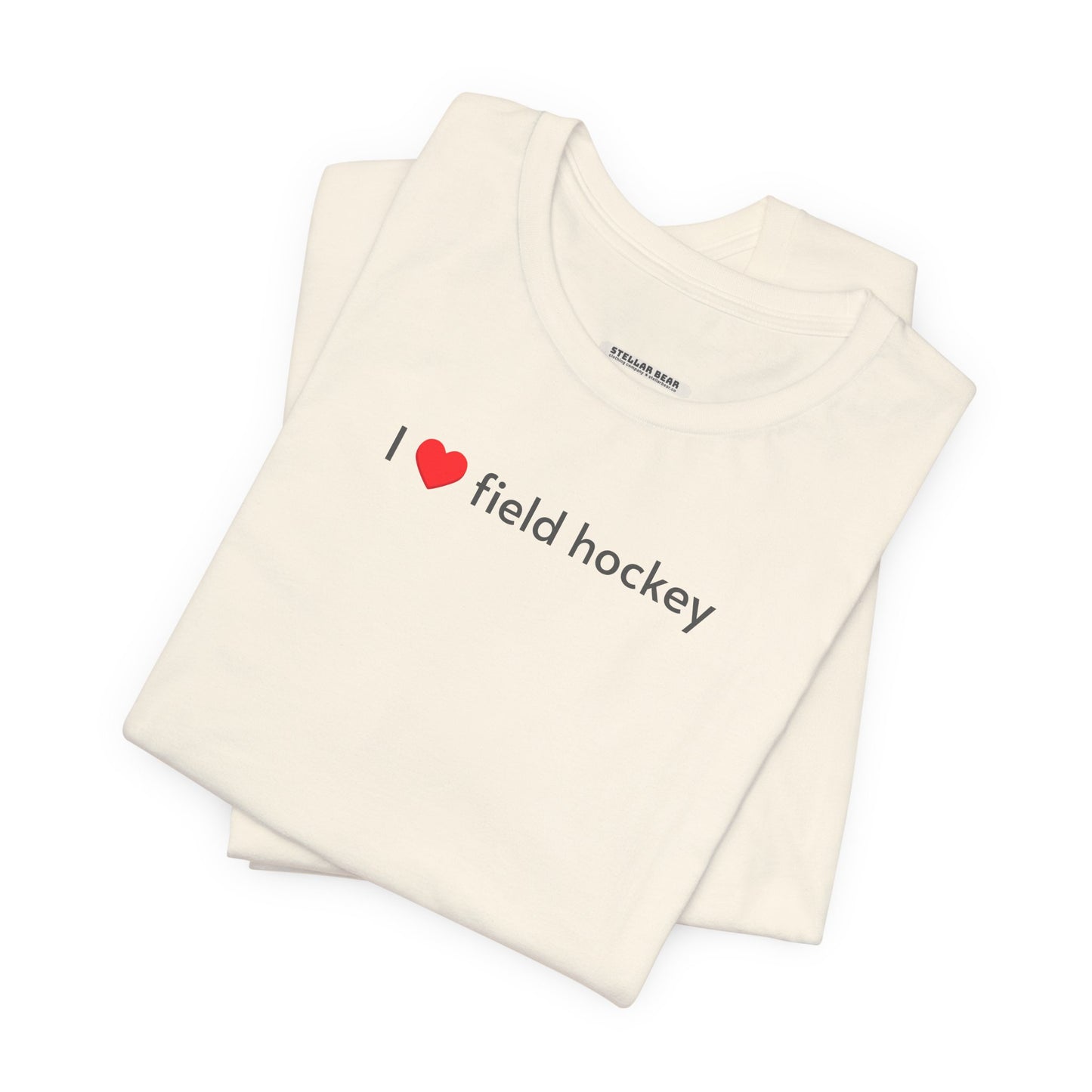 I Love Field Hockey Minimalist Style T-Shirt