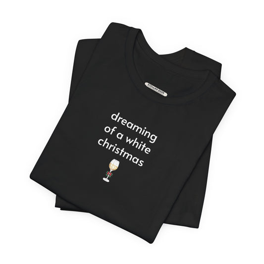 Dreaming of a White Christmas Minimalist Style T-Shirt