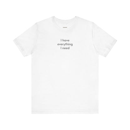 I Have Everything I Need Minimalist Style T-Shirt