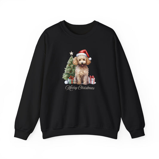 Poodle Merry Christmas Graphic Sweatshirt