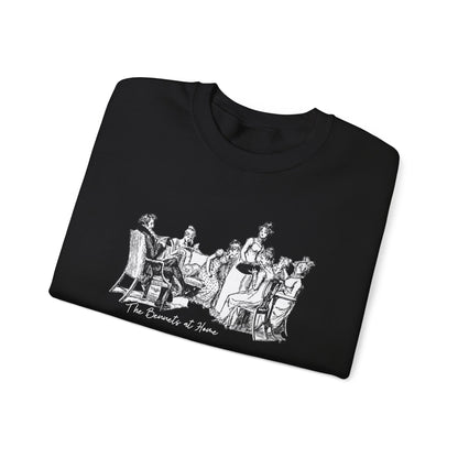 The Bennets at Home, Illustration 1894 Vintage Graphic Sweatshirt (Jane Austen)