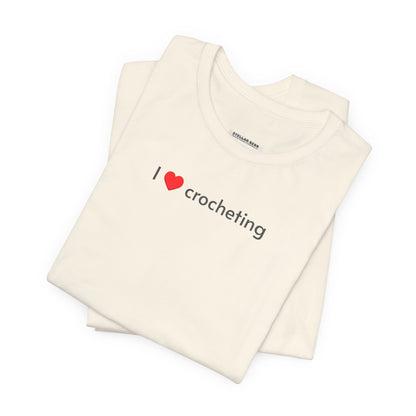 I Love Crocheting Minimalist Style T-Shirt