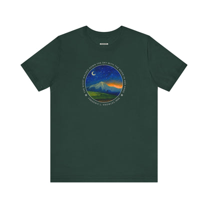 The Night Walked Down the Sky Graphic Quote T-Shirt (Fredric L. Knowles)