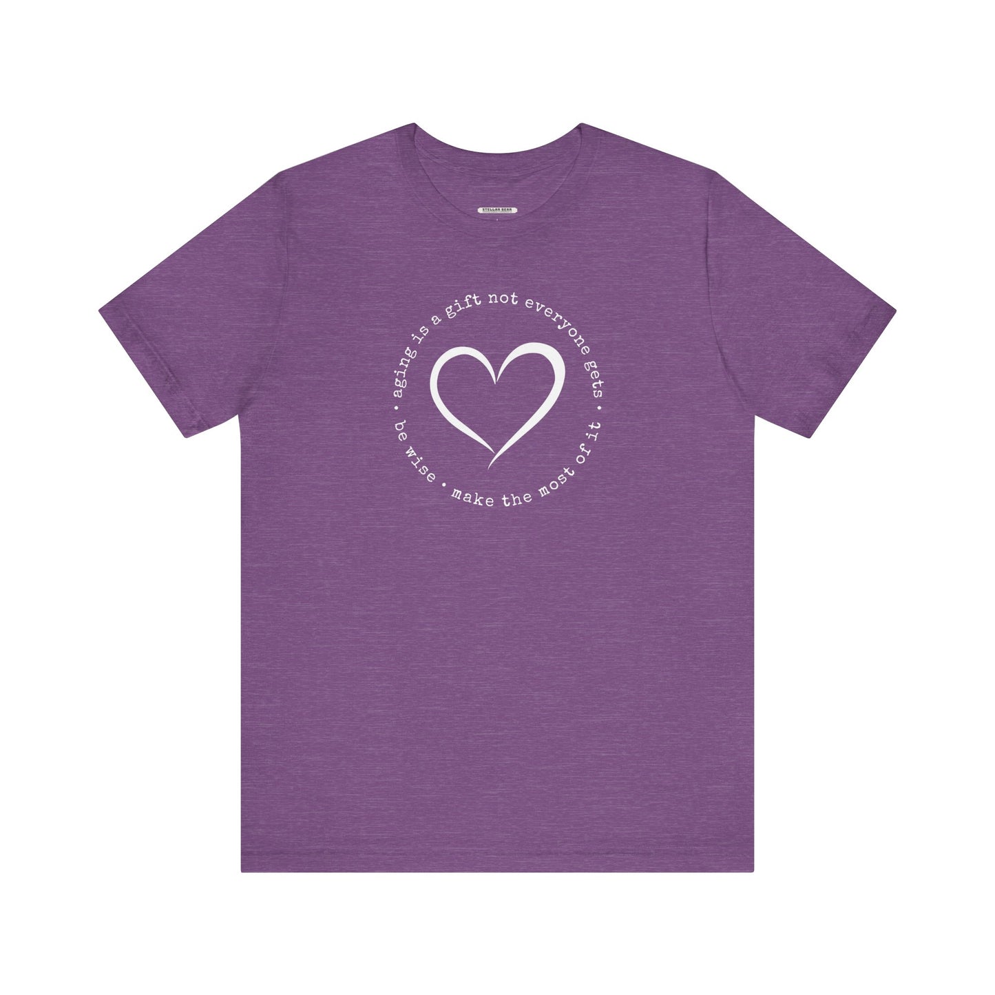 Aging is a Gift Not Everyone Gets, Heart Version Graphic T-Shirt