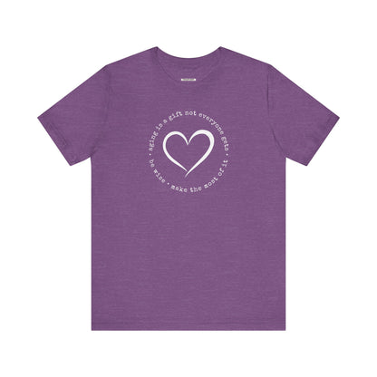 Aging is a Gift Not Everyone Gets, Heart Version Graphic T-Shirt