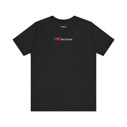 I Love Lacrosse Minimalist Style T-Shirt