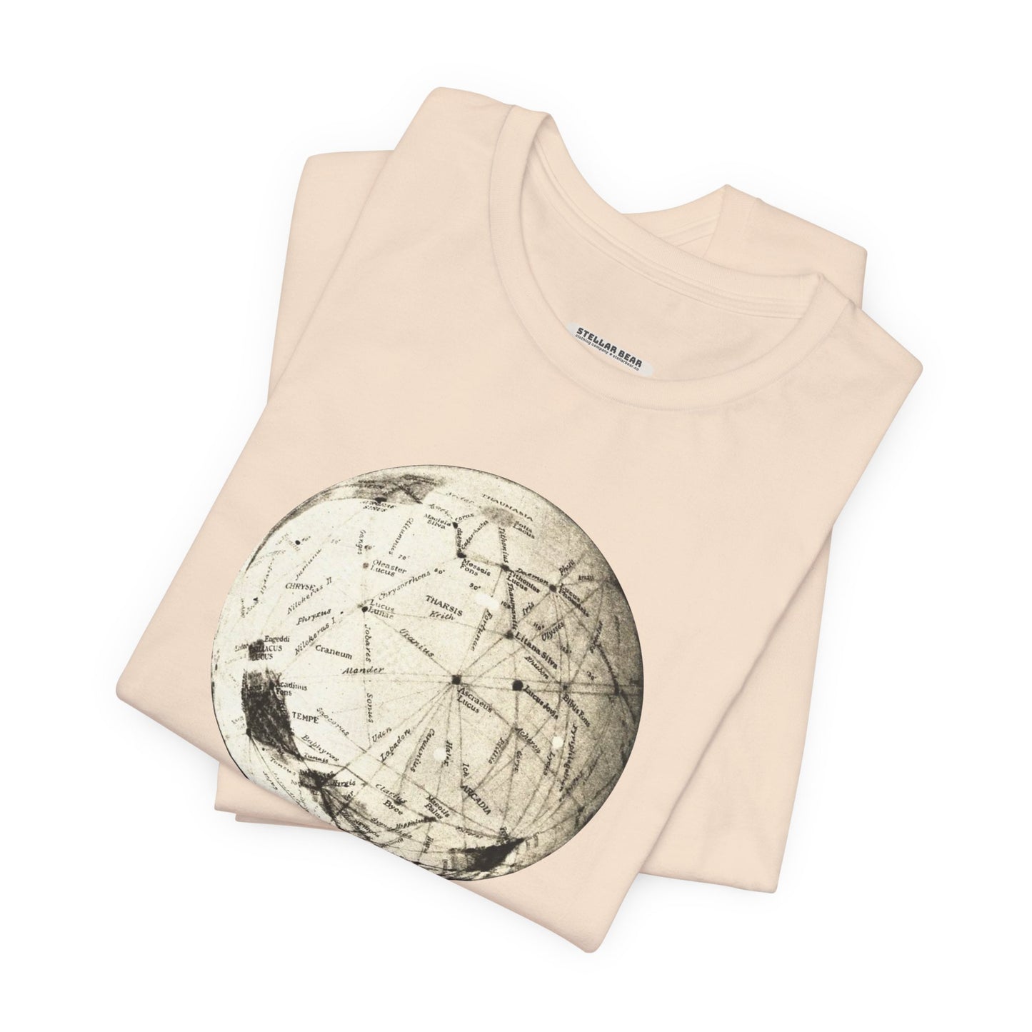 Maps of Canals on Mars 1908 Illustration Vintage Graphic T-Shirt