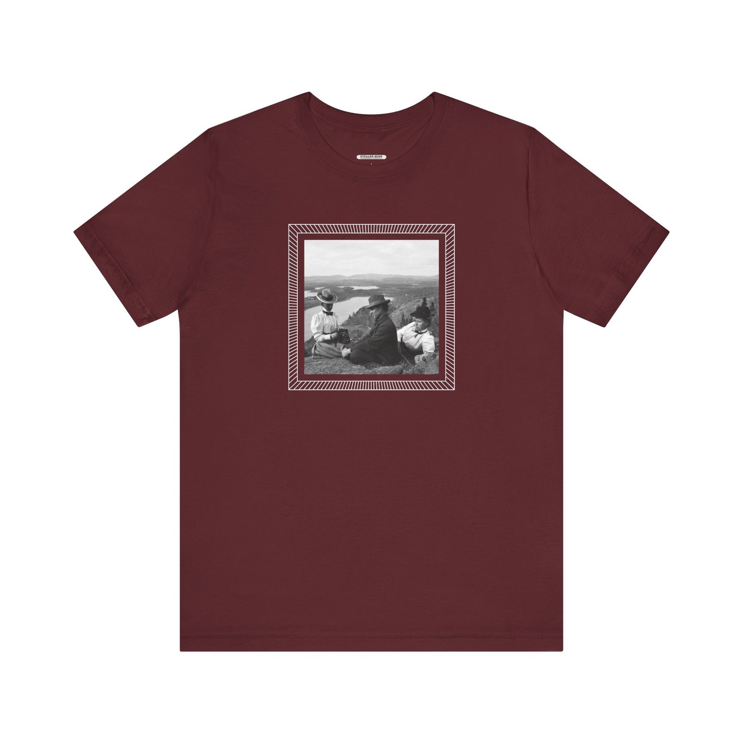 Friends on a Hill with a Camera 1899 Vintage Graphic T-Shirt