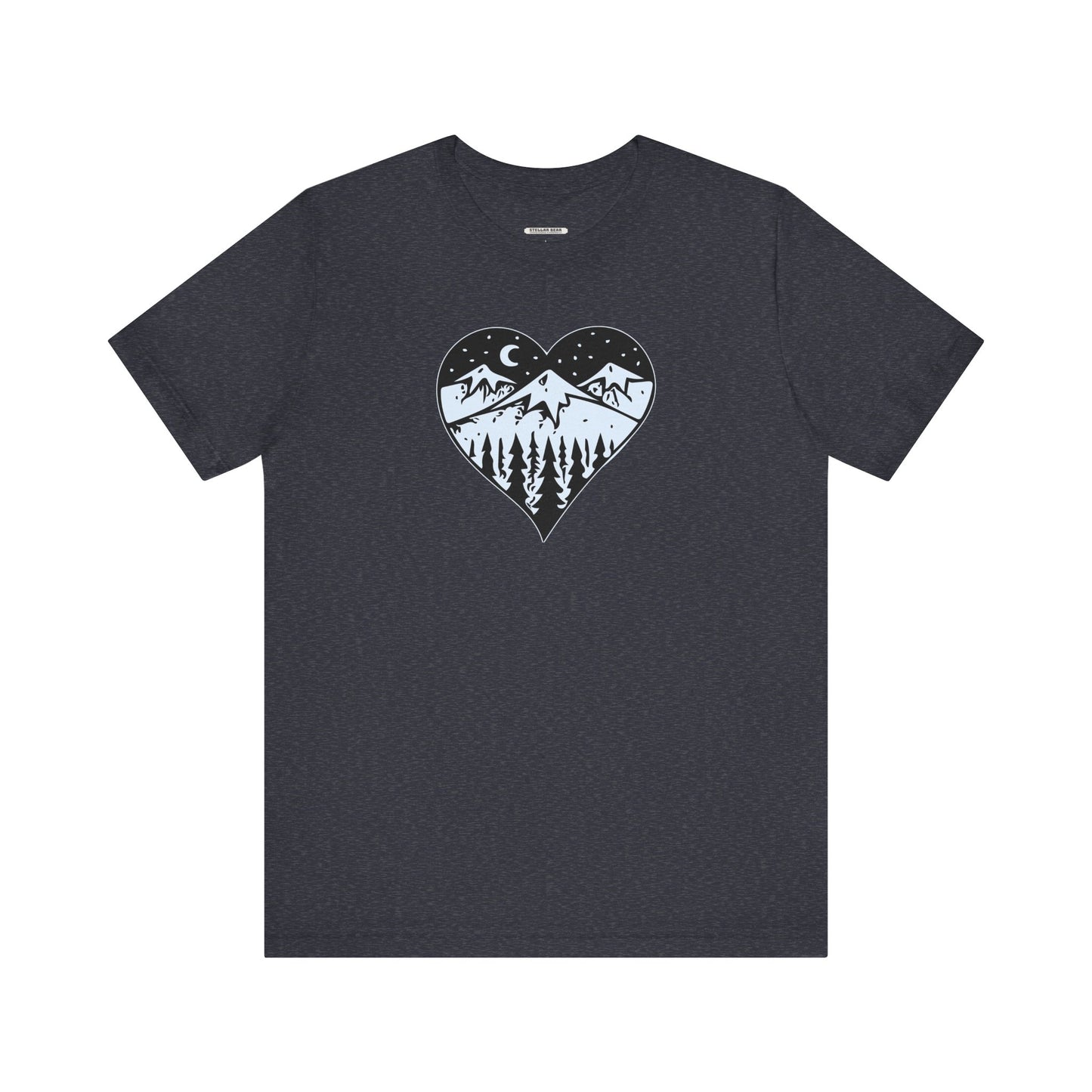 Snowy Mountain at Night Graphic T-Shirt