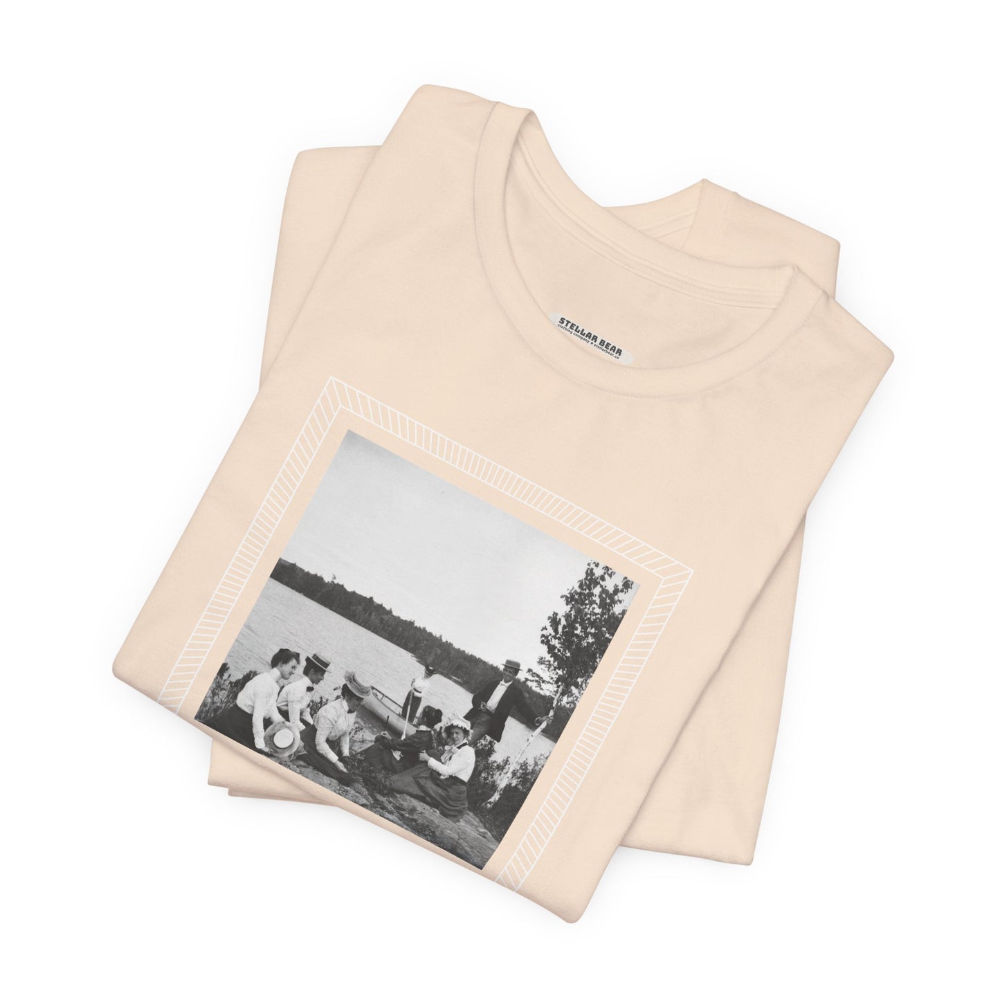 Friends at the Lake 1899 Vintage Graphic T-Shirt