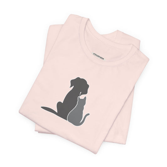 Dog and Cat • Sitting Graphic T-Shirt
