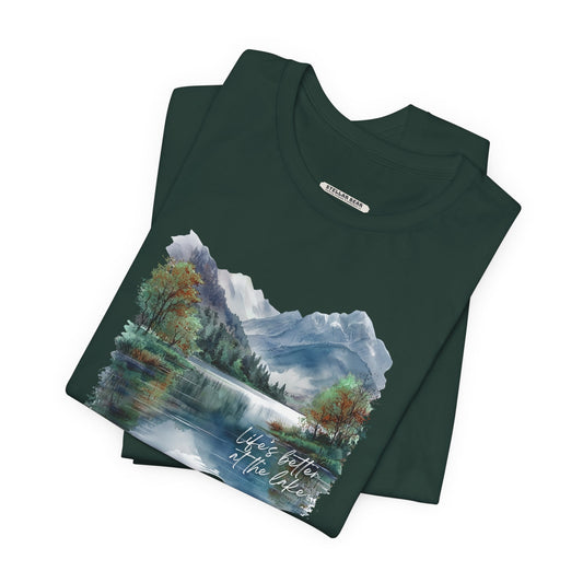 Life's Better at the Lake, Fall Trees Graphic T-Shirt