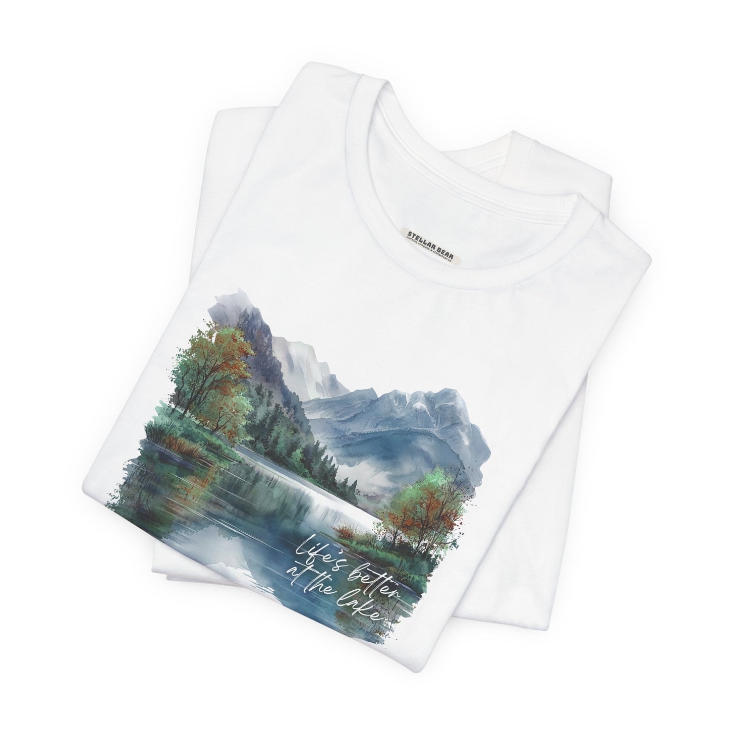 Life's Better at the Lake, Fall Trees Graphic T-Shirt