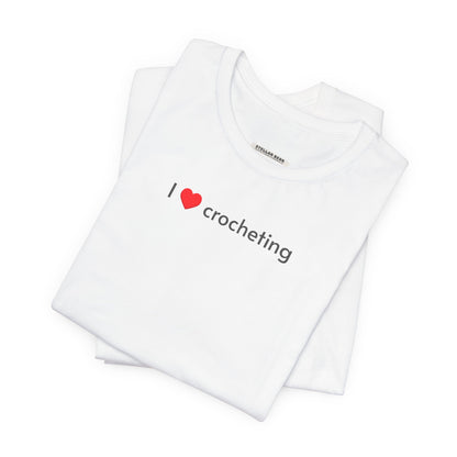I Love Crocheting Minimalist Style T-Shirt