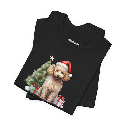 Poodle Merry Christmas Graphic T-Shirt
