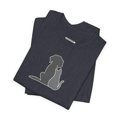 Dog and Cat • Sitting Graphic T-Shirt
