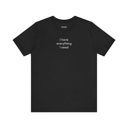 I Have Everything I Need Minimalist Style T-Shirt