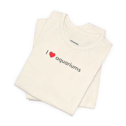 I Love Aquariums Minimalist Style T-Shirt