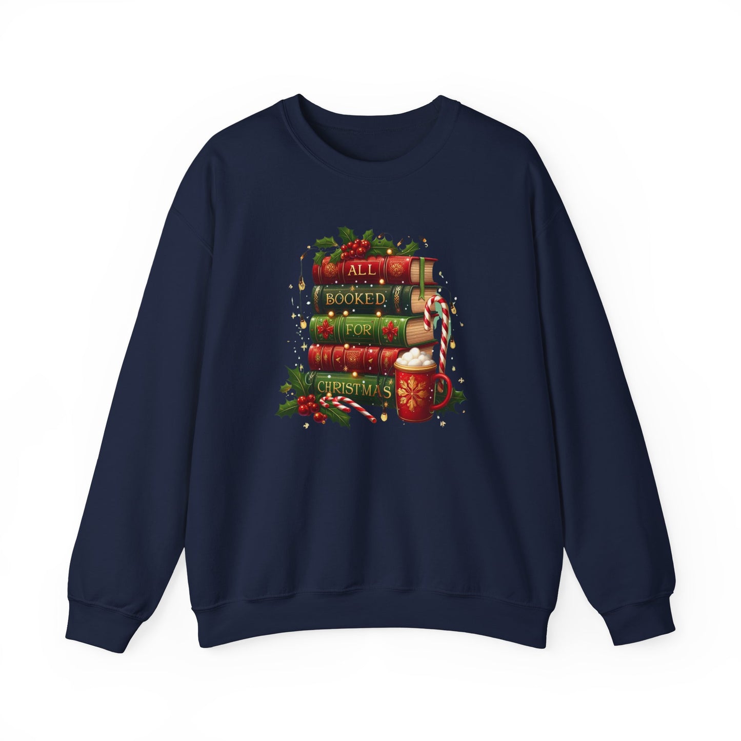 All Booked for Christmas Graphic Sweatshirt