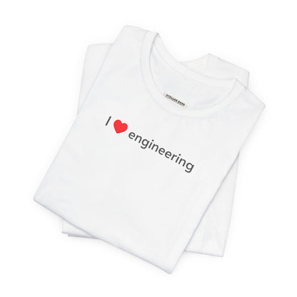 I Love Engineering Minimalist Style T-Shirt