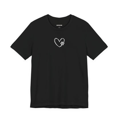 Heart Animal Paw Graphic T-Shirt