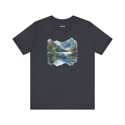 Life's Better at the Lake, Fall Trees Graphic T-Shirt