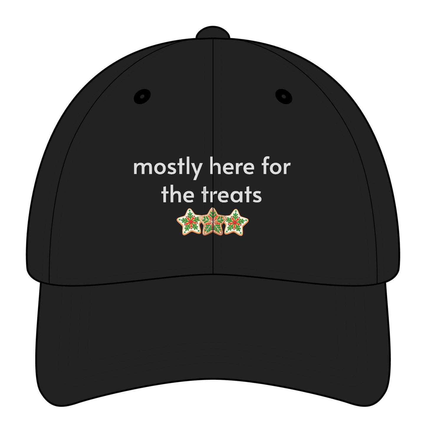 Mostly Here for the Treats Minimalist Style Cap
