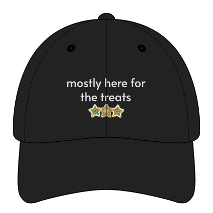 Mostly Here for the Treats Minimalist Style Cap