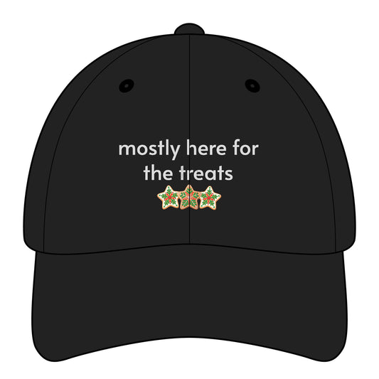 Mostly Here for the Treats Minimalist Style Cap