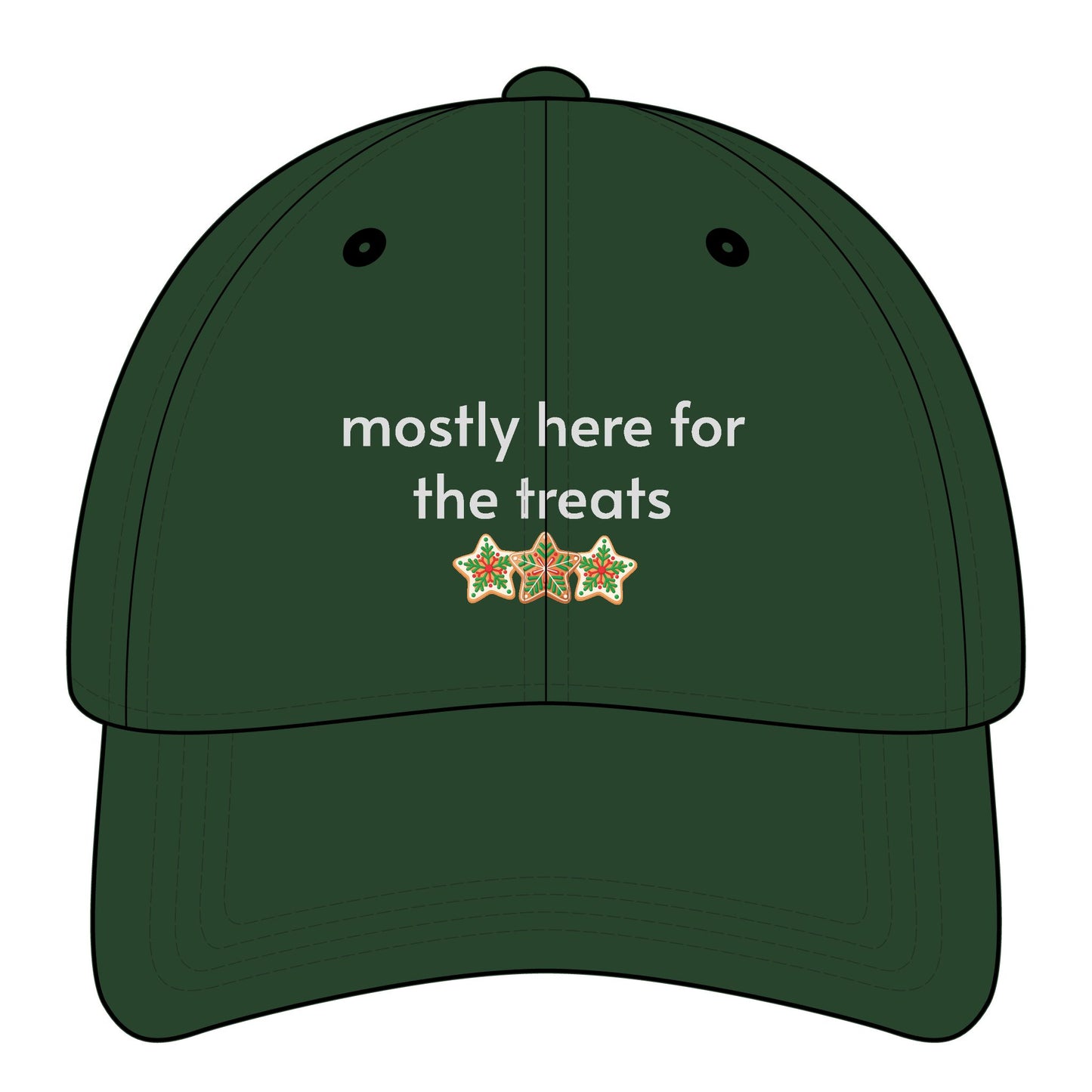 Mostly Here for the Treats Minimalist Style Cap