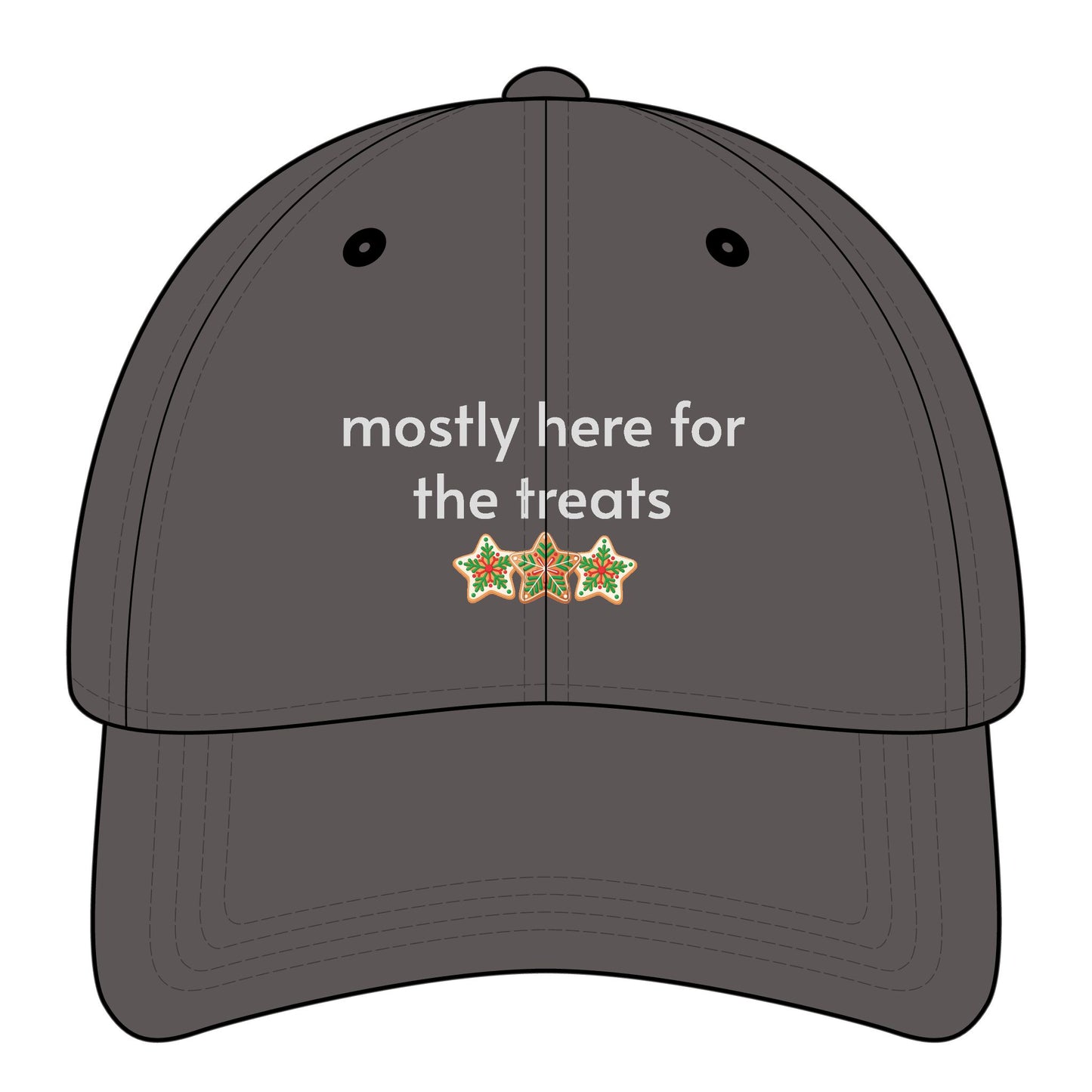 Mostly Here for the Treats Minimalist Style Cap