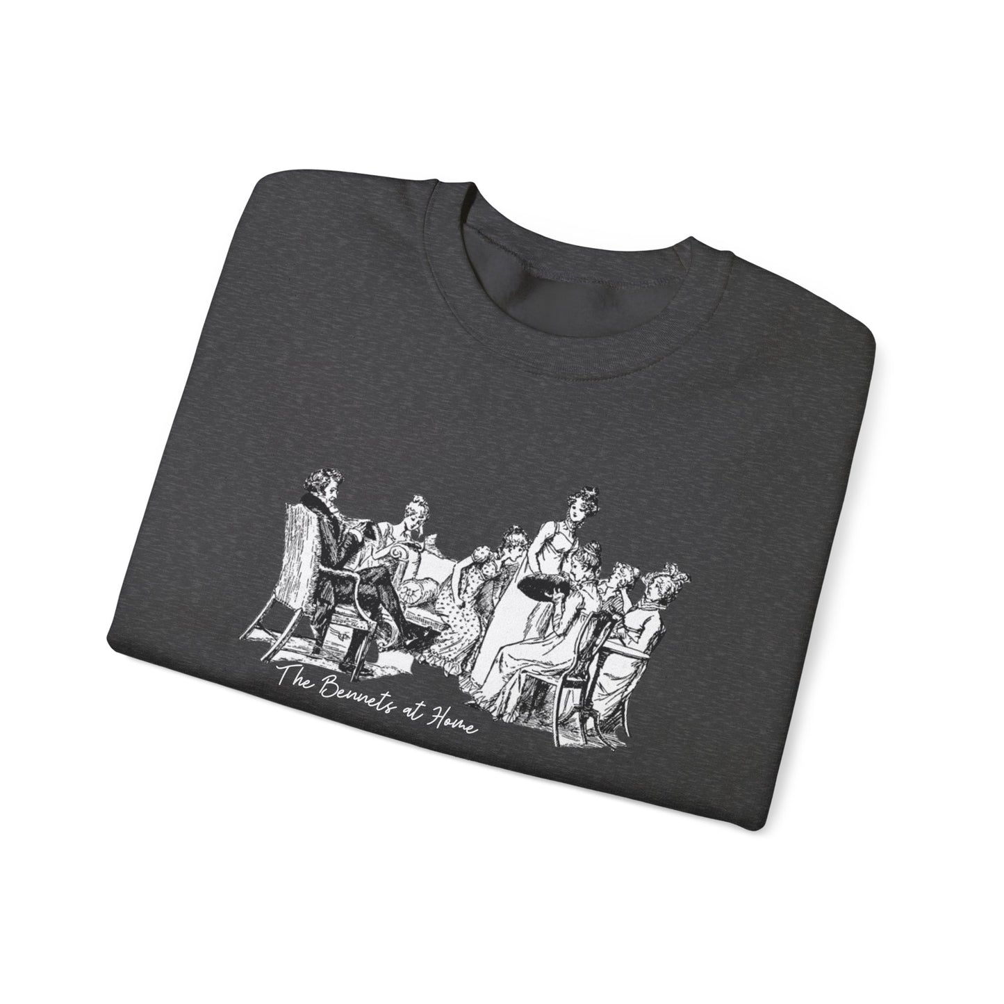 The Bennets at Home, Illustration 1894 Vintage Graphic Sweatshirt (Jane Austen)
