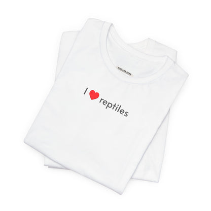 I Love Reptiles Minimalist Style T-Shirt