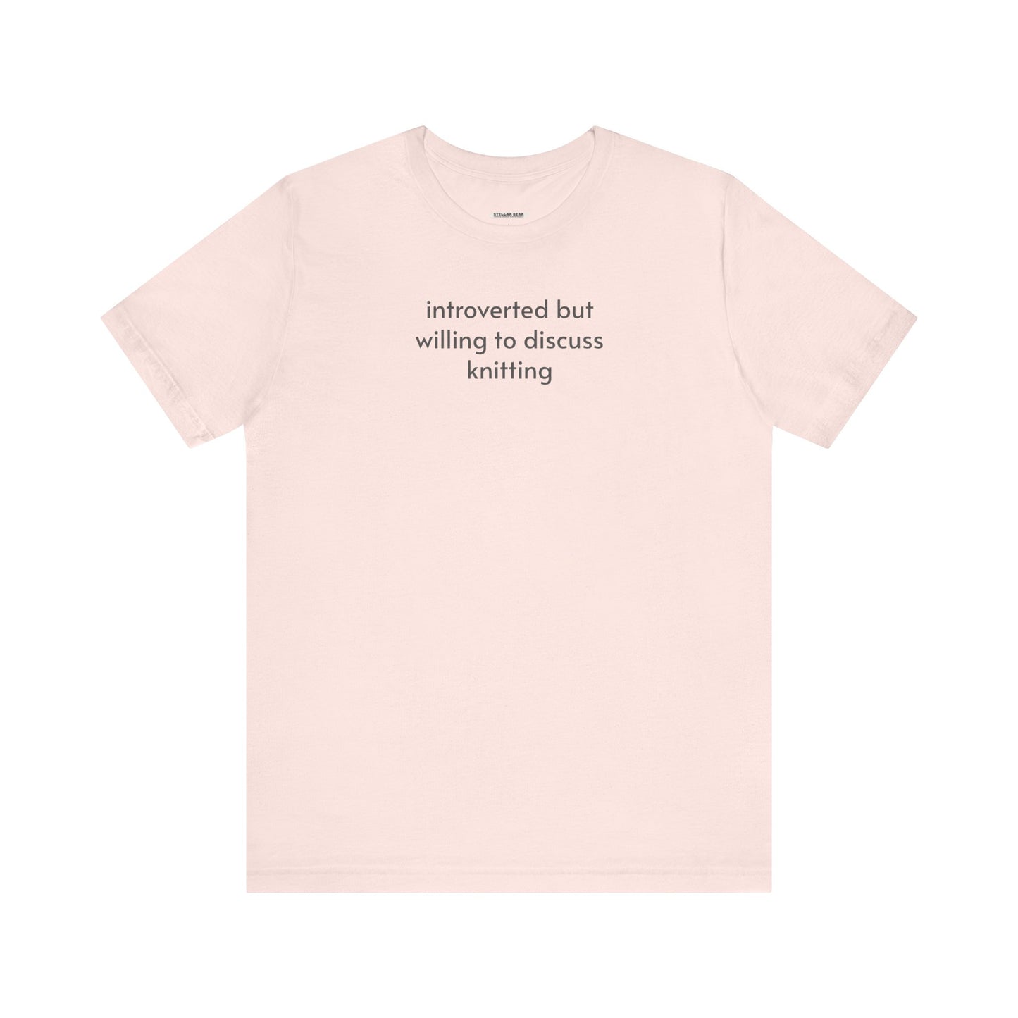 Introverted but Willing to Discuss Knitting Minimalist Style T-Shirt
