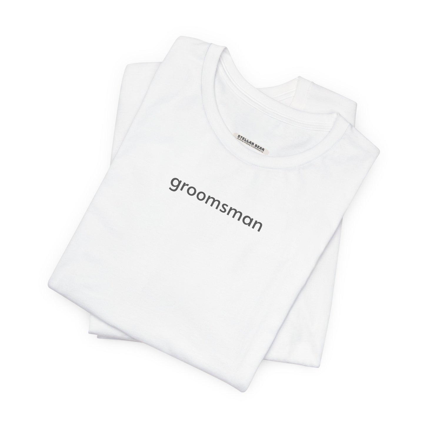 Groomsman Minimalist Style T-Shirt for Bachelor Party, Wedding Rehearsal, Wedding