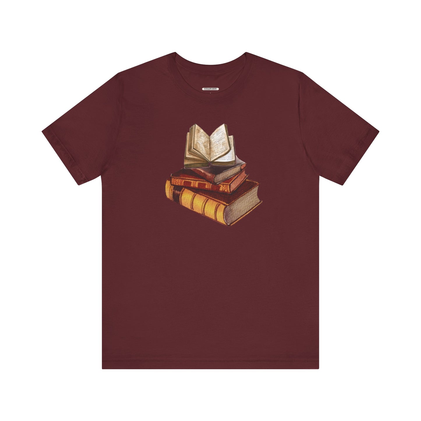 Stack of Old Books Vintage Objects Graphic T-Shirt