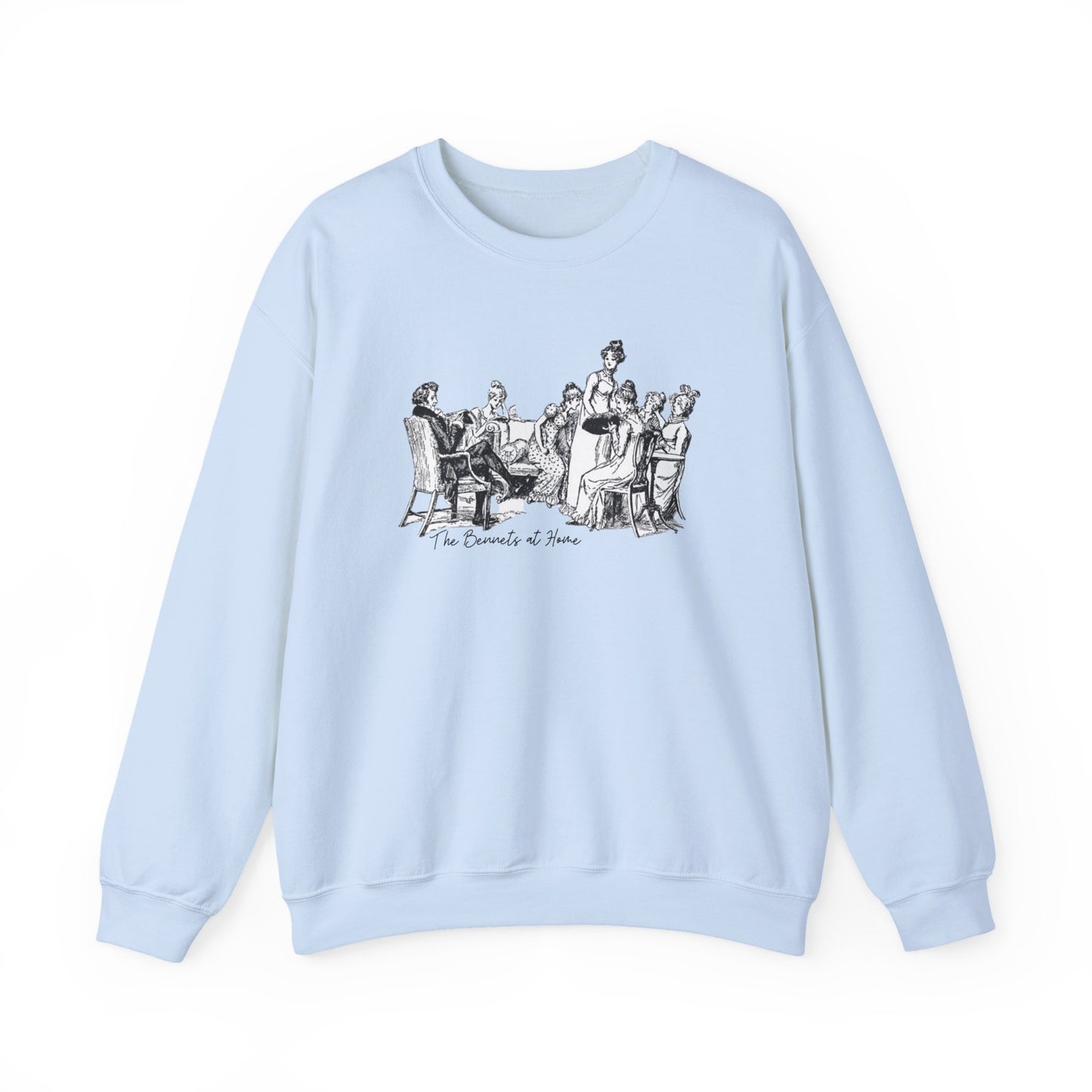 The Bennets at Home, Illustration 1894 Vintage Graphic Sweatshirt (Jane Austen)