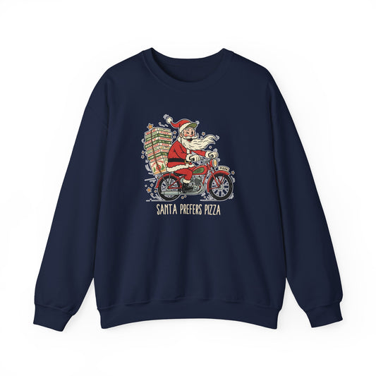 Santa Prefers Pizza Graphic Sweatshirt
