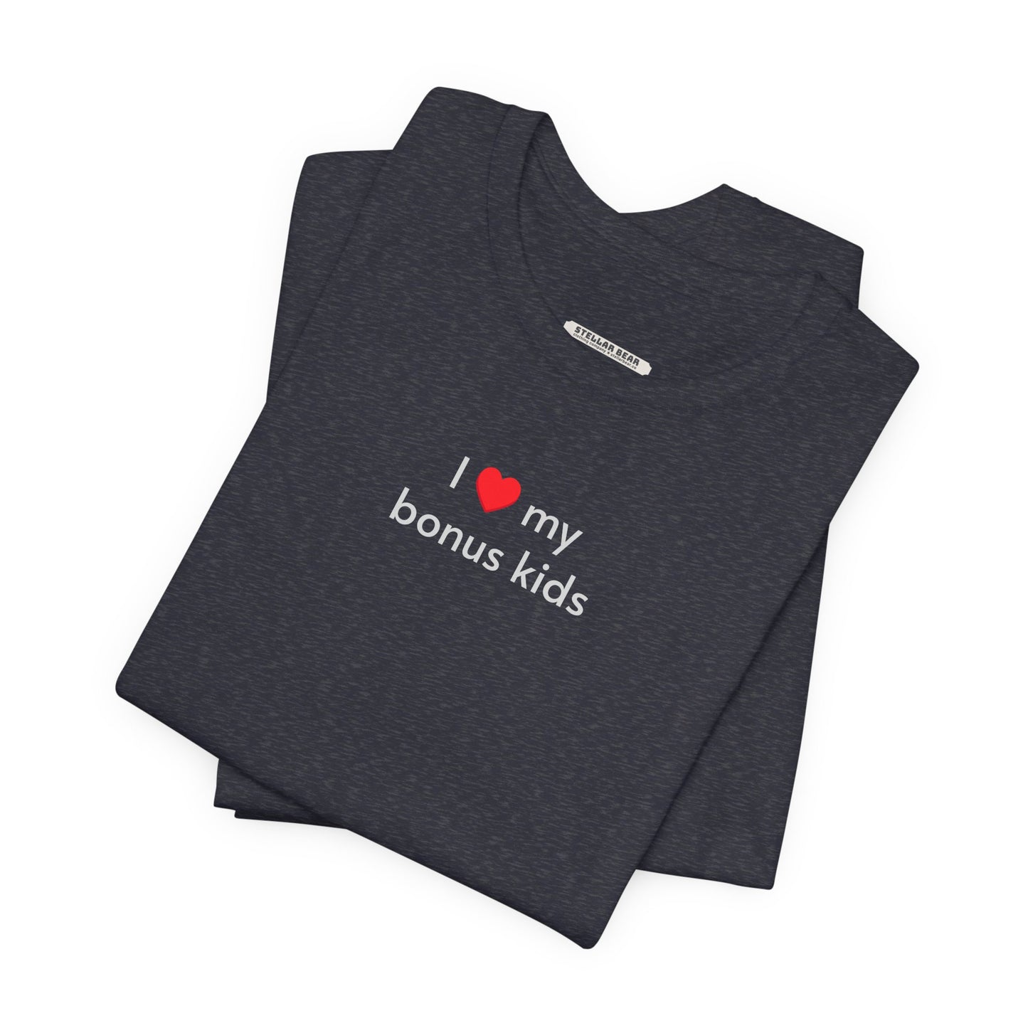 I Love My Bonus Kids Minimalist Style T-Shirt