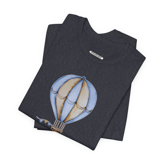 Hot Air Balloon Let's Fly Old-Style Vintage Objects Graphic T-Shirt
